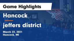 Hancock  vs jeffers district Game Highlights - March 22, 2021