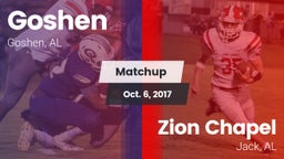 Matchup: Goshen vs. Zion Chapel  2017