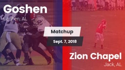 Matchup: Goshen vs. Zion Chapel  2018