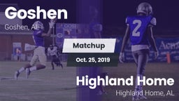 Matchup: Goshen vs. Highland Home  2019
