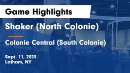 Shaker  (North Colonie) vs Colonie Central  (South Colonie) Game Highlights - Sept. 11, 2023
