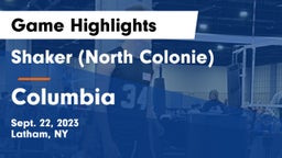 Shaker  (North Colonie) vs Columbia  Game Highlights - Sept. 22, 2023