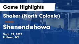 Shaker  (North Colonie) vs Shenendehowa  Game Highlights - Sept. 27, 2023