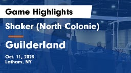 Shaker  (North Colonie) vs Guilderland  Game Highlights - Oct. 11, 2023