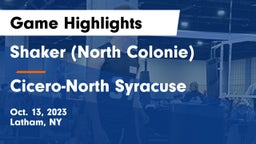 Shaker  (North Colonie) vs Cicero-North Syracuse  Game Highlights - Oct. 13, 2023