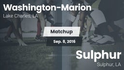 Matchup: Washington-Marion vs. Sulphur  2016