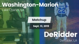 Matchup: Washington-Marion vs. DeRidder  2019