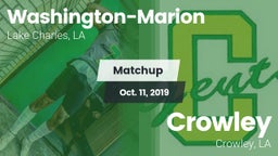 Matchup: Washington-Marion vs. Crowley  2019