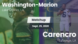 Matchup: Washington-Marion vs. Carencro  2020