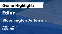 Edina  vs Bloomington Jefferson  Game Highlights - Aug. 31, 2019