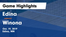 Edina  vs Winona  Game Highlights - Oct. 19, 2019