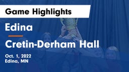 Edina  vs Cretin-Derham Hall  Game Highlights - Oct. 1, 2022