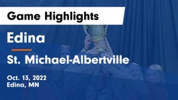 Edina  vs St. Michael-Albertville  Game Highlights - Oct. 13, 2022