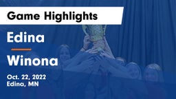 Edina  vs Winona  Game Highlights - Oct. 22, 2022