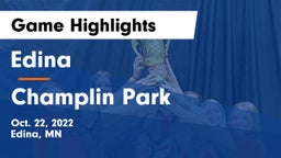 Edina  vs Champlin Park  Game Highlights - Oct. 22, 2022