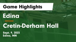 Edina  vs Cretin-Derham Hall  Game Highlights - Sept. 9, 2023