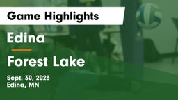 Edina  vs Forest Lake  Game Highlights - Sept. 30, 2023