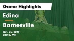 Edina  vs Barnesville  Game Highlights - Oct. 25, 2023
