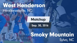Matchup: West Henderson vs. Smoky Mountain  2016