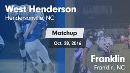 Matchup: West Henderson vs. Franklin  2016