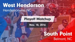 Matchup: West Henderson vs. South Point  2016