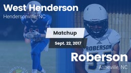 Matchup: West Henderson vs. Roberson  2017