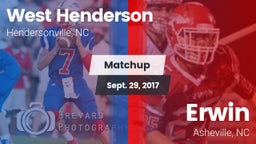 Matchup: West Henderson vs. Erwin  2017