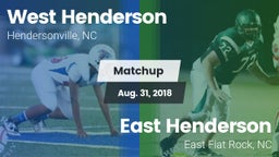 Matchup: West Henderson vs. East Henderson  2018