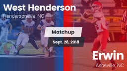 Matchup: West Henderson vs. Erwin  2018