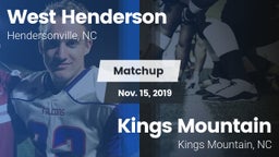 Matchup: West Henderson vs. Kings Mountain  2019