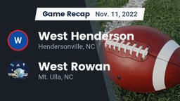 Recap: West Henderson  vs. West Rowan  2022