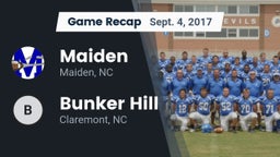 Recap: Maiden  vs. Bunker Hill  2017