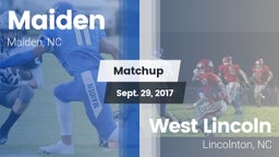 Matchup: Maiden vs. West Lincoln  2017