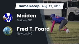 Recap: Maiden  vs. Fred T. Foard  2018