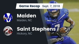 Recap: Maiden  vs. Saint Stephens  2018