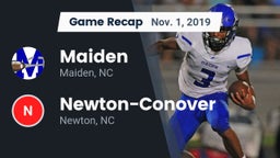 Recap: Maiden  vs. Newton-Conover  2019