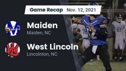 Recap: Maiden  vs. West Lincoln  2021