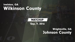 Matchup: Wilkinson County vs. Johnson County  2016