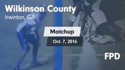Matchup: Wilkinson County vs. FPD 2016