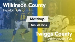 Matchup: Wilkinson County vs. Twiggs County  2016