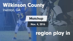 Matchup: Wilkinson County vs. region play in 2016