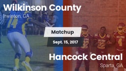 Matchup: Wilkinson County vs. Hancock Central  2017
