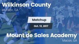 Matchup: Wilkinson County vs. Mount de Sales Academy  2017