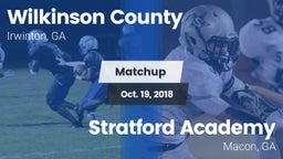 Matchup: Wilkinson County vs. Stratford Academy  2018