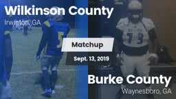 Matchup: Wilkinson County vs. Burke County  2019