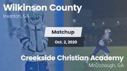 Matchup: Wilkinson County vs. Creekside Christian Academy 2020