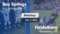 Matchup: Bay Springs vs. Heidelberg  2016