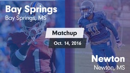 Matchup: Bay Springs vs. Newton  2016