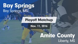 Matchup: Bay Springs vs. Amite County  2016