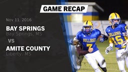 Recap: Bay Springs  vs. Amite County  2016